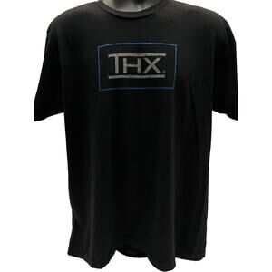 Vintage THX Sound Logo LucasFilm T-Shirt XL Black Audio Promo Tee - Star Wars